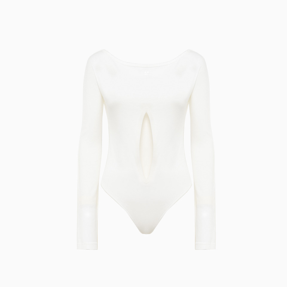 COURREGES: COURREGES BODYSUIT IN JERSEY