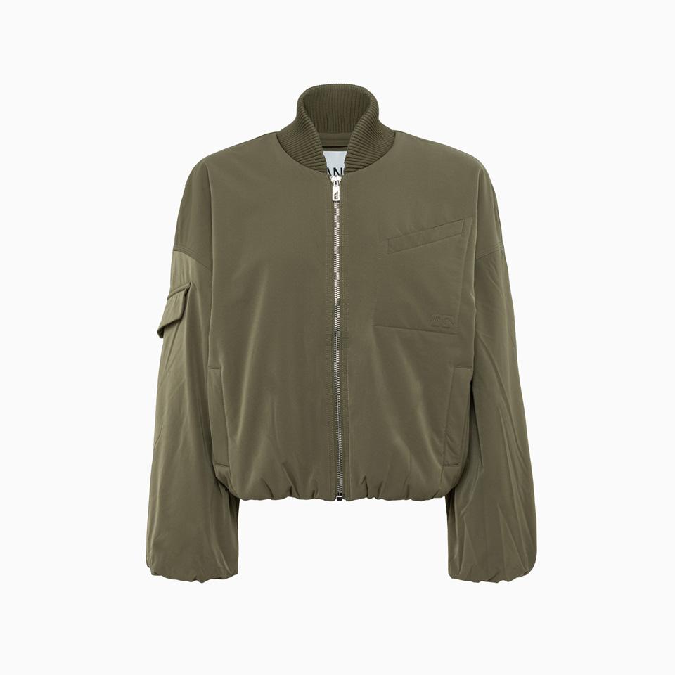 GANNI: BOMBER GANNI LIGHT TWILL