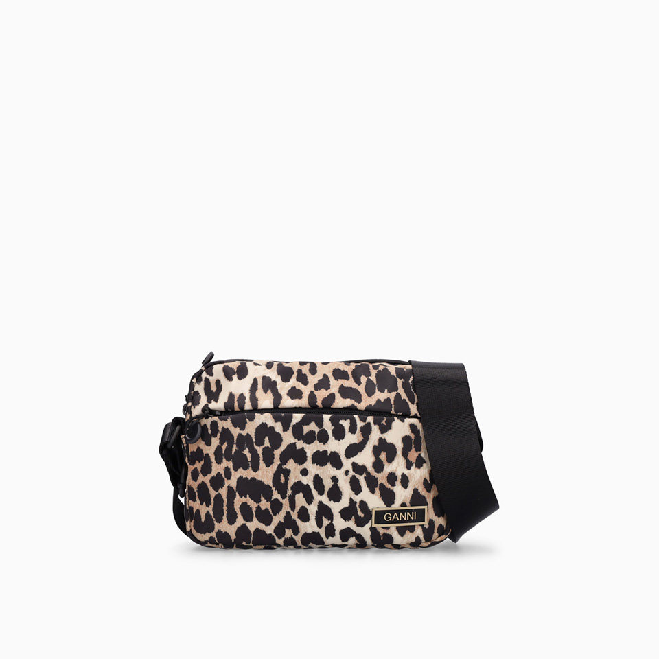 GANNI: BAGS AND ACCESSORIES, GANNI LEOPARD TECH BAG | SOTF