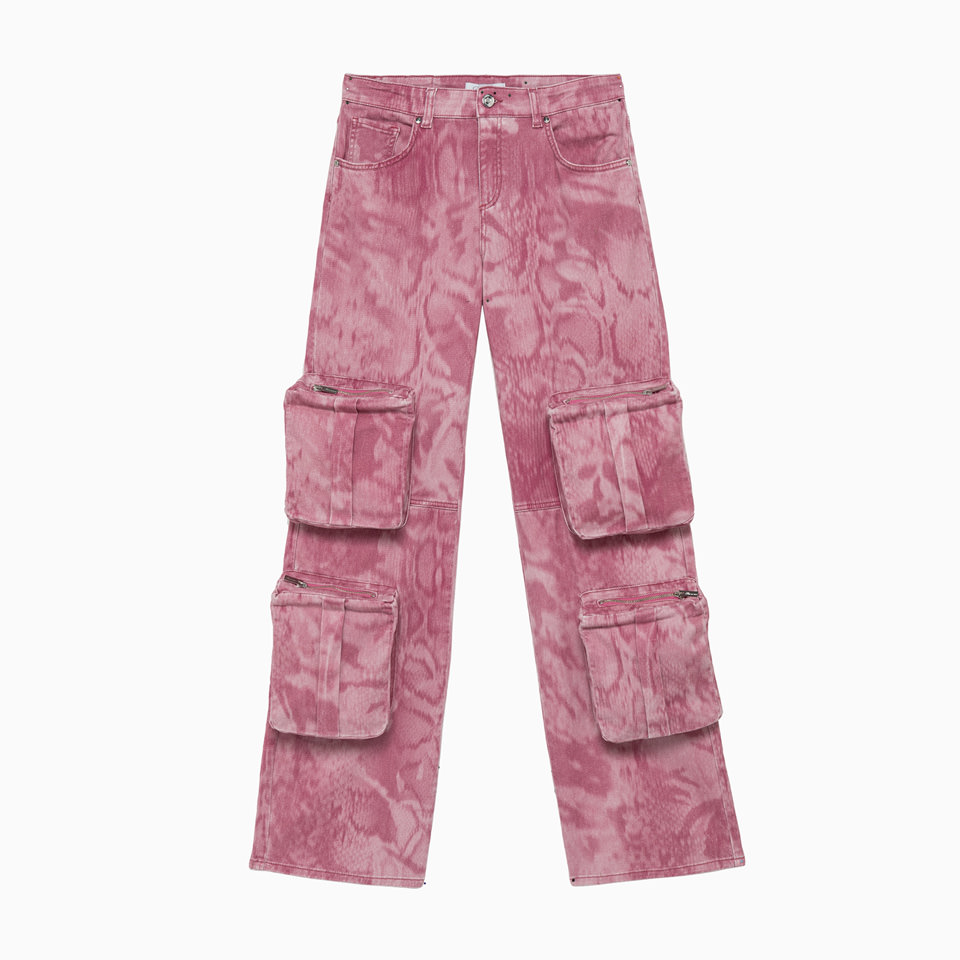 BLUMARINE: BLUMARINE CAMOUFLAGE CARGO PANTS