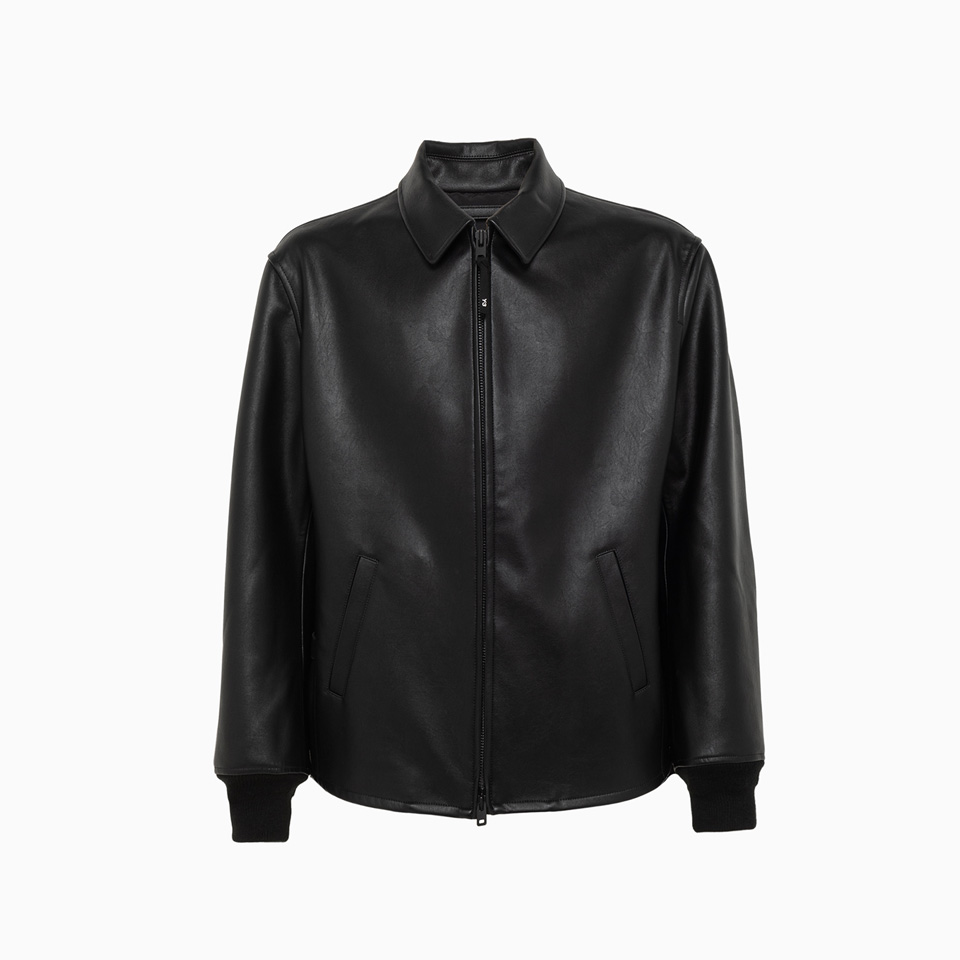 ADIDAS Y-3: Y-3 PLEATHER BOMBER JACKET