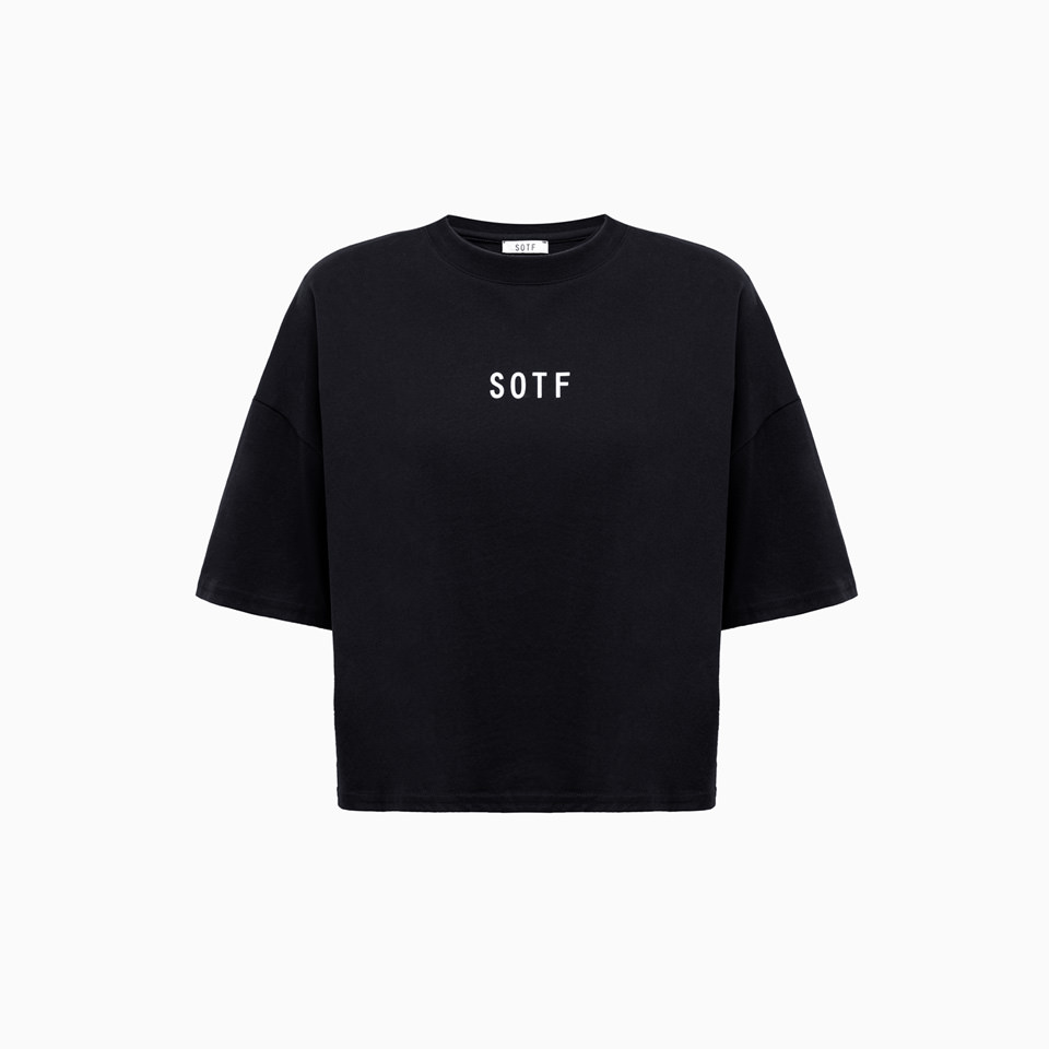 SOTF: T-SHIRT CROP LOGO 'BLACK'