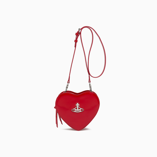 VIVIENNE WESTWOOD: LOUISE HEART CROSSBODY RED