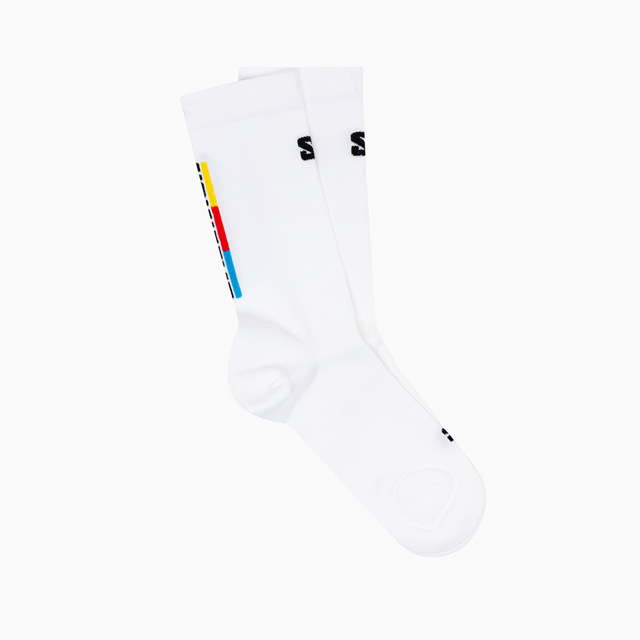 SALOMON S-LAB: SALOMON PULSE RACE FLAG CREW SOCKS