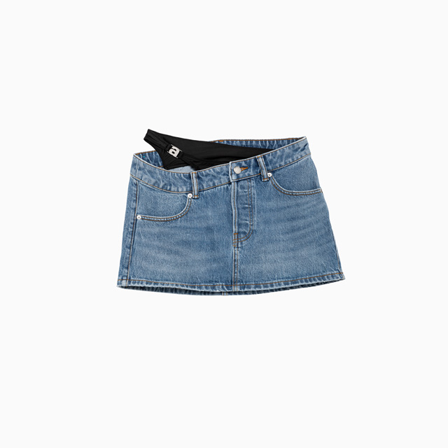 ALEXANDER WANG: ALEXANDER WANG ASYMMETRICAL WAIST SKIRT