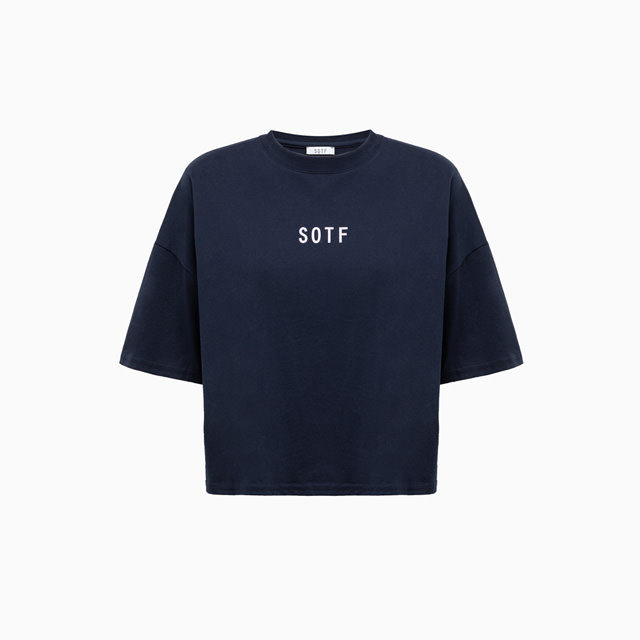 SOTF: T-SHIRT CROP LOGO 'NAVY'