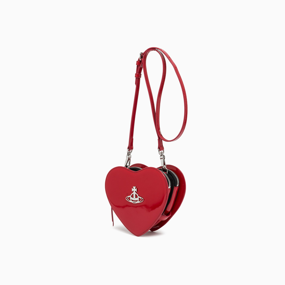 VIVIENNE WESTWOOD: LOUISE HEART CROSSBODY RED