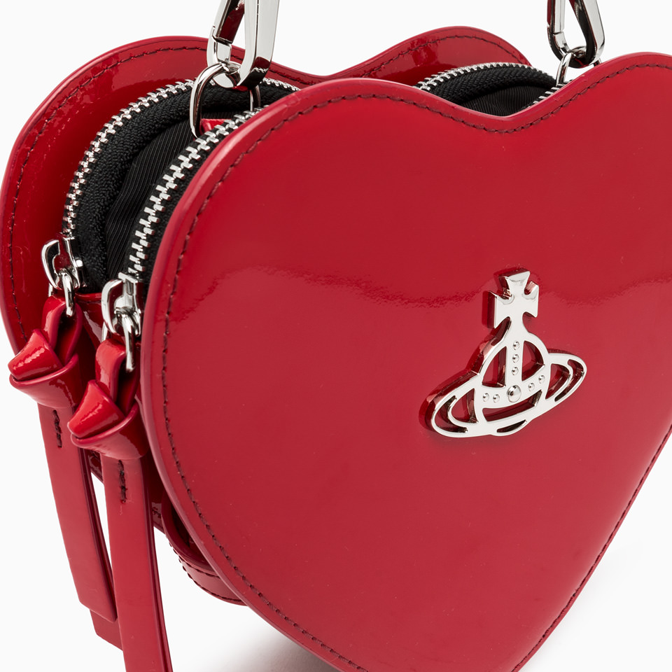 VIVIENNE WESTWOOD: LOUISE HEART CROSSBODY RED