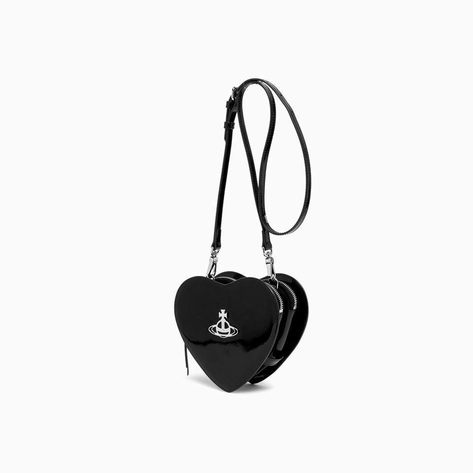 VIVIENNE WESTWOOD: LOUISE HEART CROSSBODY BLACK