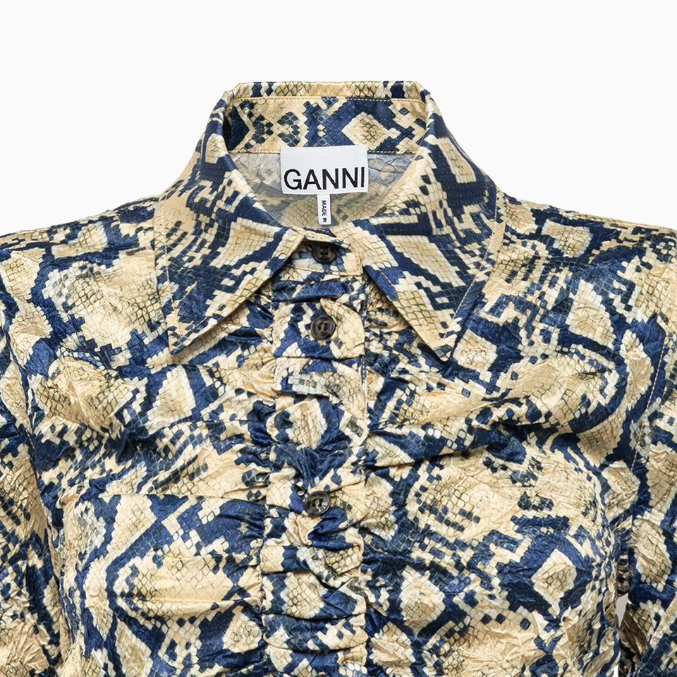 GANNI: GANNI CRINKLED SHIRT