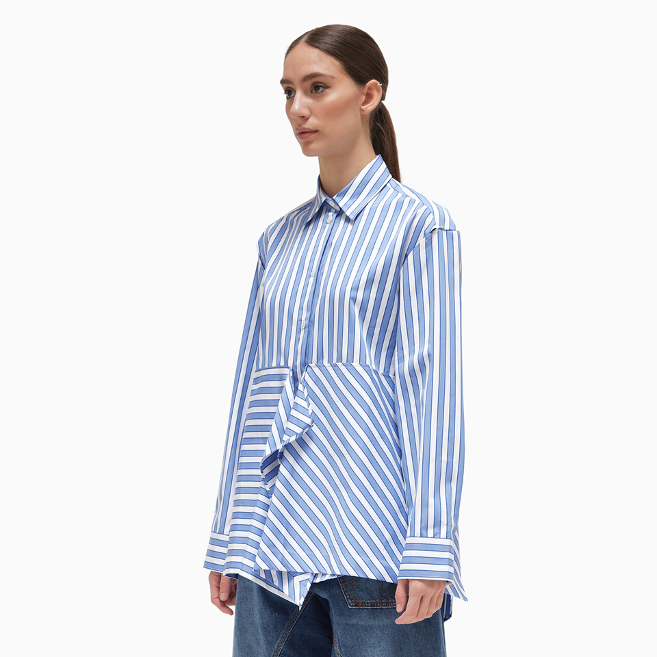 JW ANDERSON: JW ANDERSON PEPLUM DRAPE SHIRT