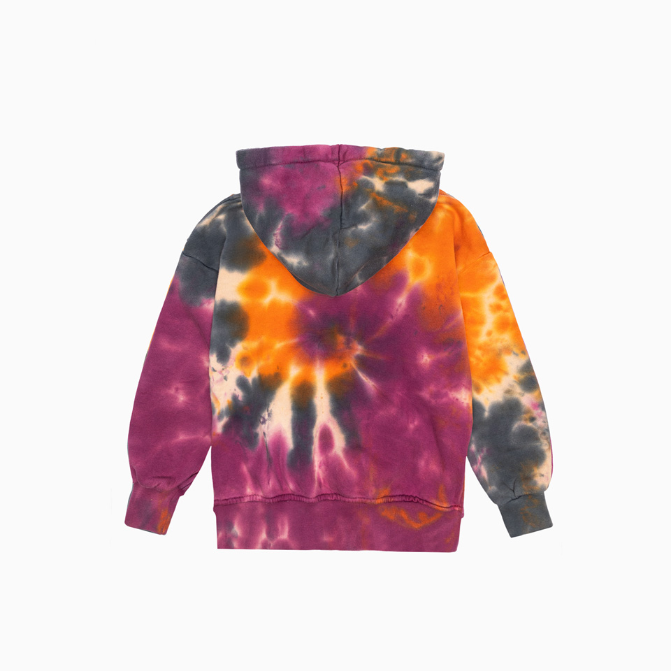 KIDDIN: KIDDIN TIE DYE HOODED SWEAT-SHIRT