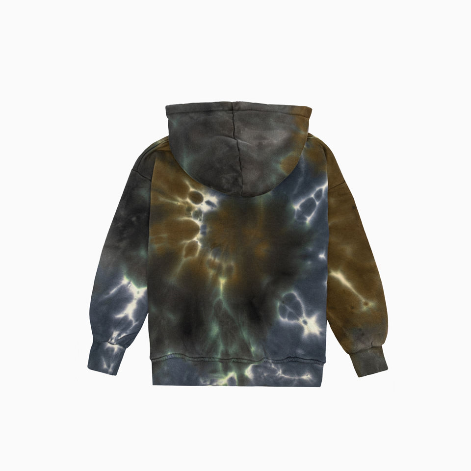 KIDDIN: KIDDIN TIE DYE HOODED SWEAT-SHIRT