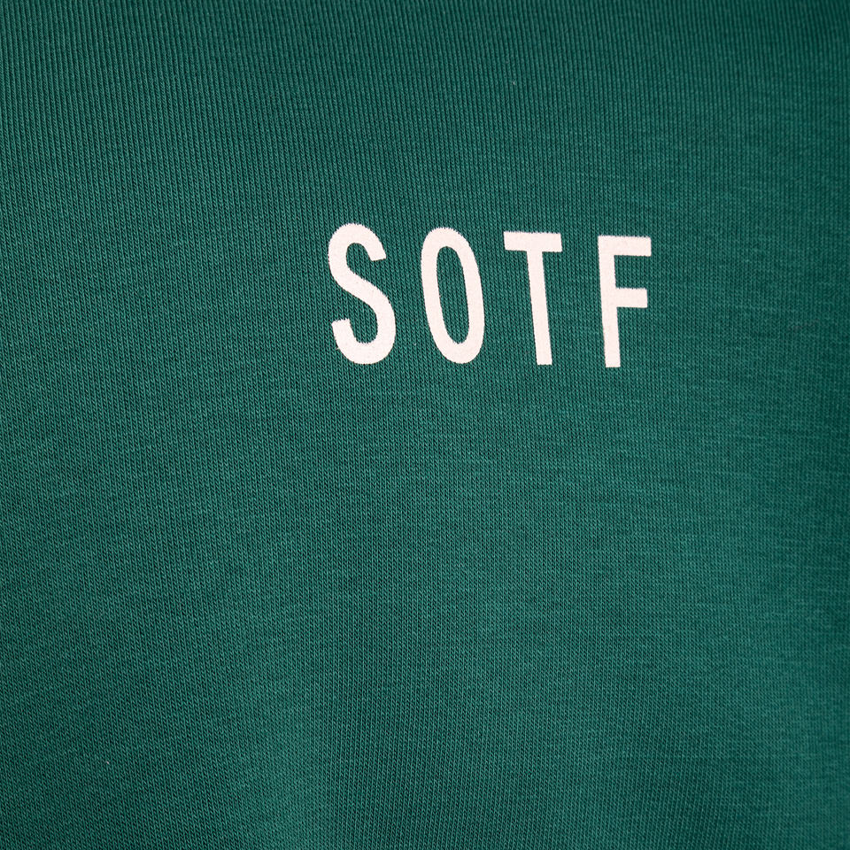 SOTF: FELPA CON CAPPUCCIO 'FOREST GREEN'