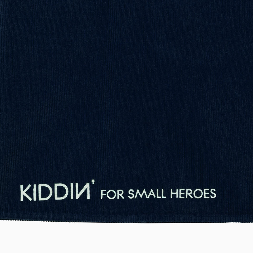 KIDDIN: SHIRT IN RIBBED VELVET COLOR BLUE