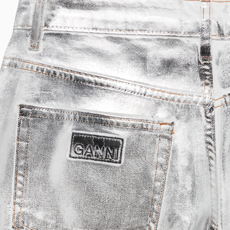 GANNI: GANNI FOIL STARY JEANS