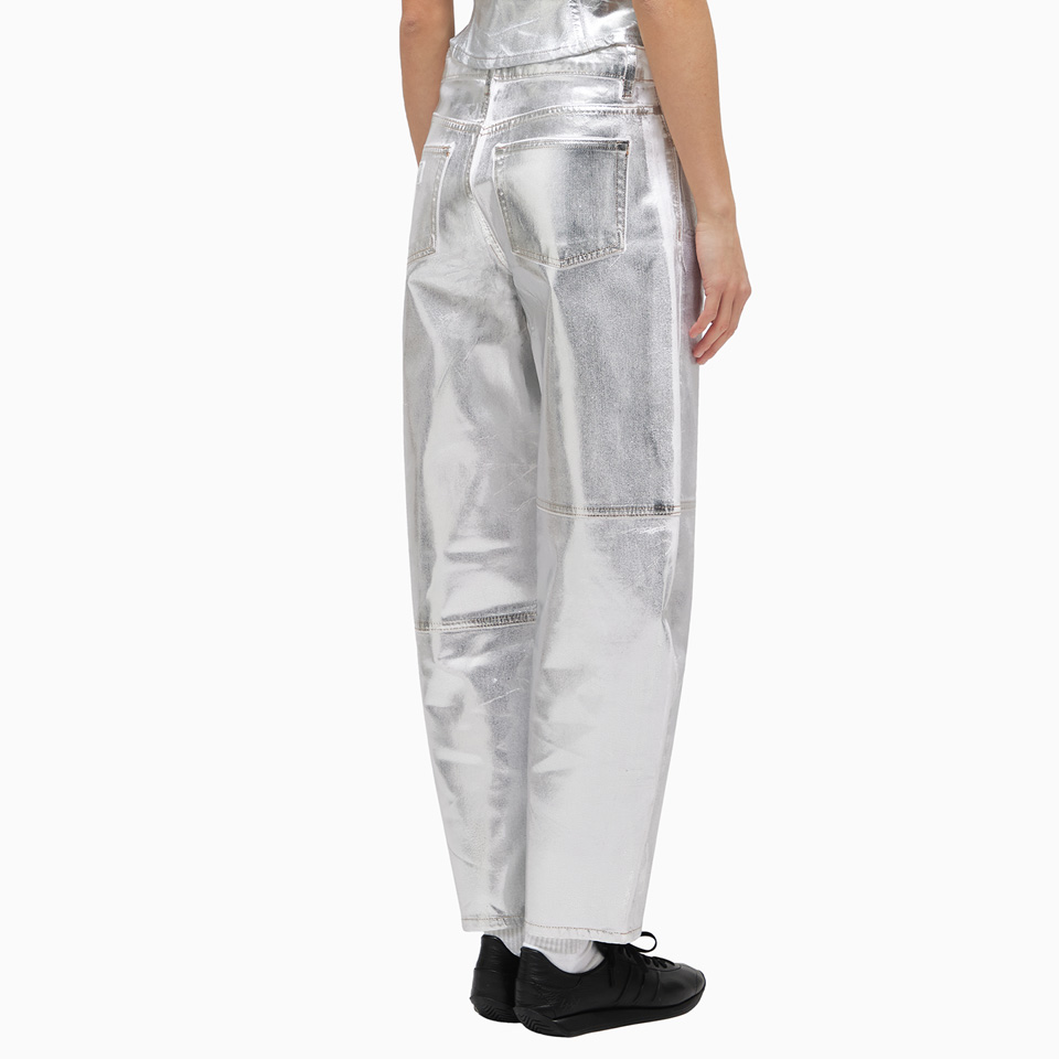 GANNI: GANNI FOIL STARY JEANS