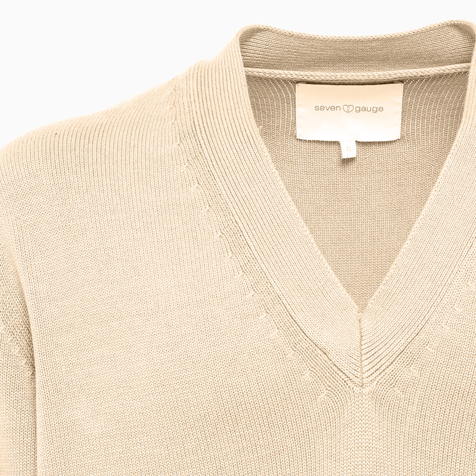 SEVEN GAUGE: SEVEN GAUGE V-NECK SWEATER