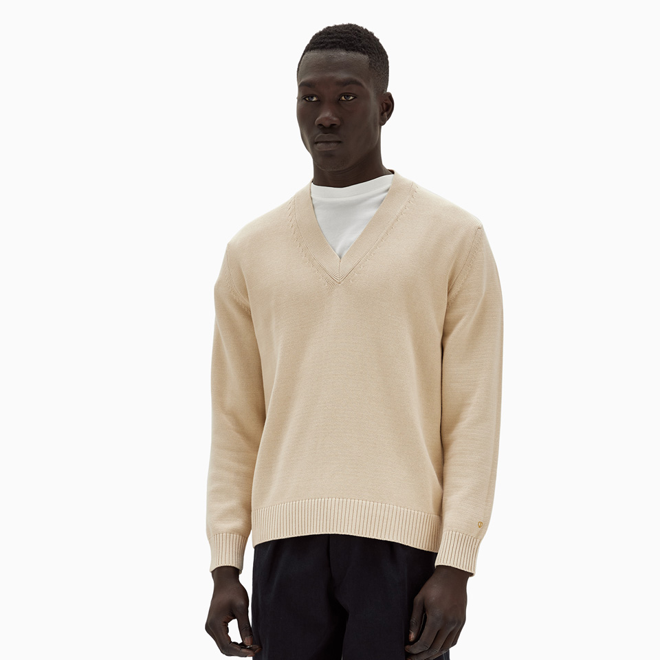 SEVEN GAUGE: SEVEN GAUGE V-NECK SWEATER