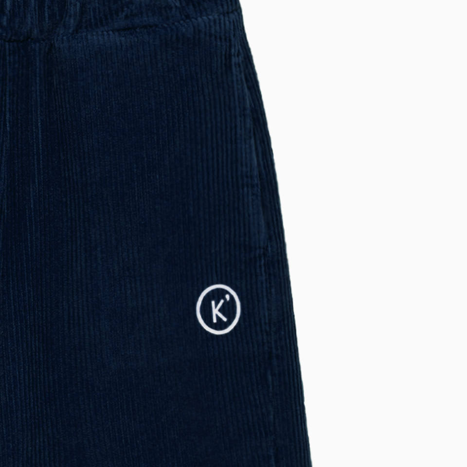 KIDDIN: PANTS IN RIBBED VELVET COLOR BLUE