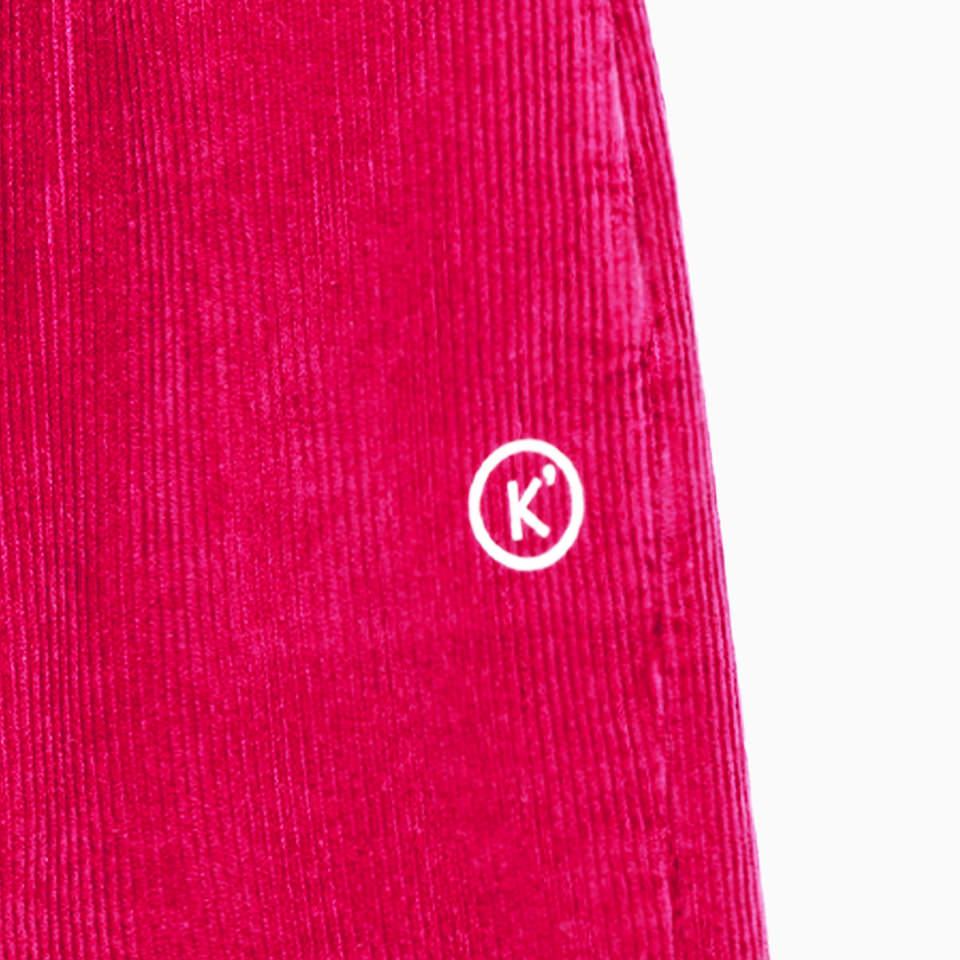 KIDDIN: PANTALONE IN VELLUTO A COSTE COLORE FUCSIA