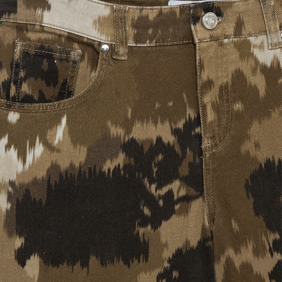 BLUMARINE: BLUMARINE CAMOUFLAGE CARGO PANTS