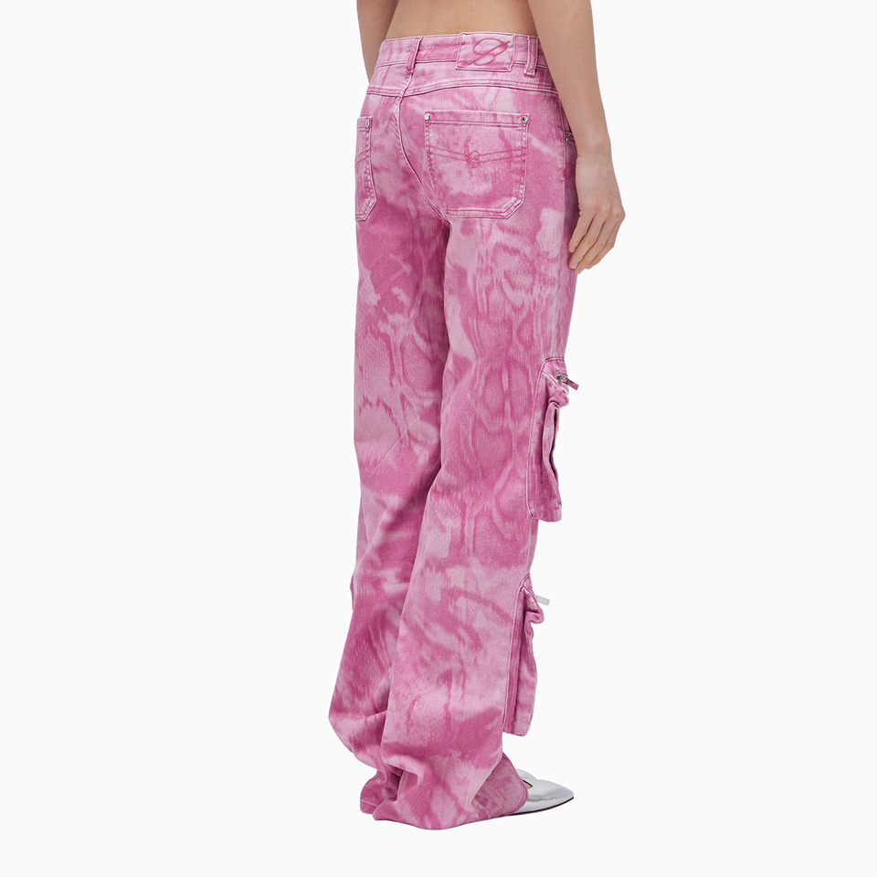 BLUMARINE: BLUMARINE CAMOUFLAGE CARGO PANTS