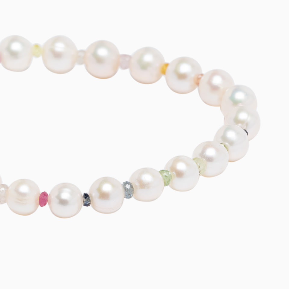 HATTON LABS: BRACCIALE HATTON LABS RAINBOW GRADIENT CRYSTAL PEARL