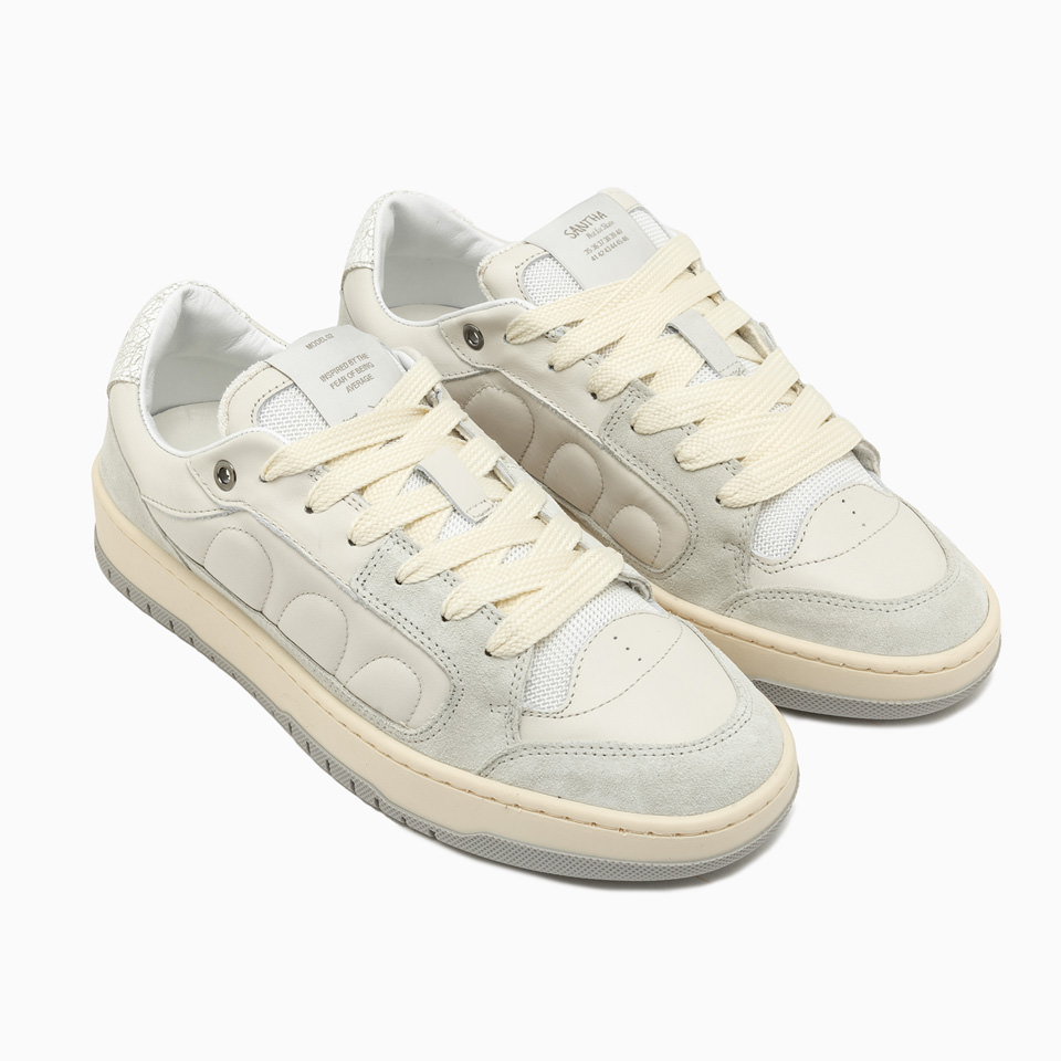 SANTHA: SANTHA MODEL 2 SNEAKERS LEATHER WHITE