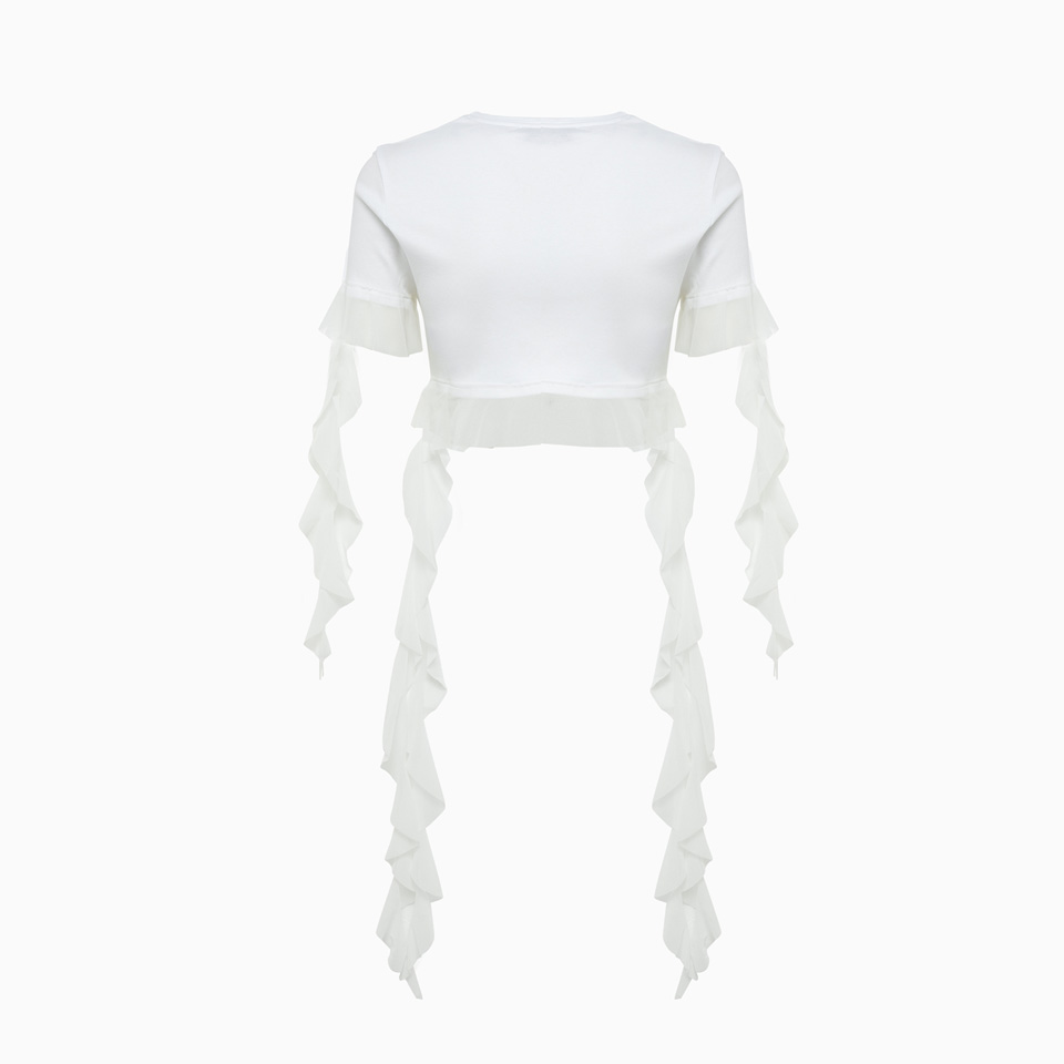 BLUMARINE: T-SHIRT RUCHES BLUMARINE