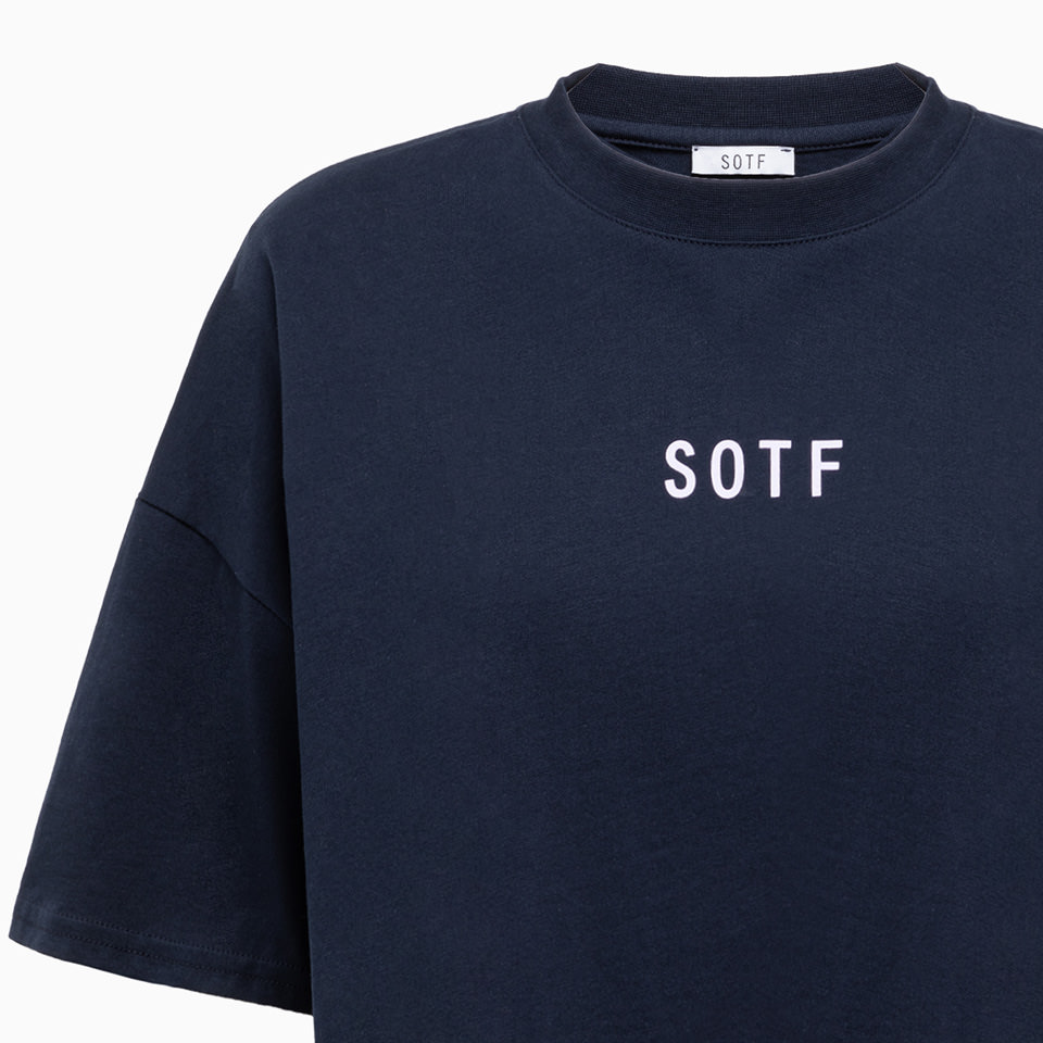 SOTF: CROP LOGO T-SHIRT 'NAVY'