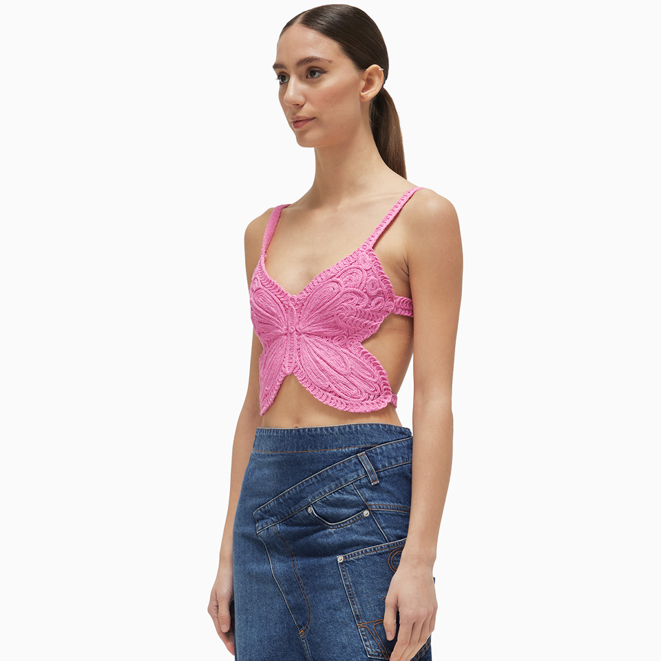 BLUMARINE: BLUMARINE BUTTERFLY TOP